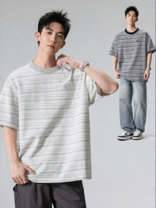 Wood soon | Casual Loose Striped Versatile Tee Shirt