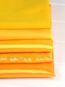 Pure Cotton Yellow Cloth Buddhist Curtain Decorative Gold Yellow Velvet Silk Home Use Incense Table Cloth Yellow Silk Fabric