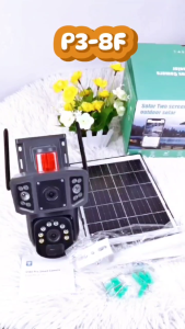 4G -WIFI Camera 12MP 6K 18LED Solar Cell Outdoor Waterproof Motion Detect Color Night Vision Two-Way Audio กล้องวงจรปิดใส่ซิม -ไวไฟ โซลาร์เซล ความละเอียด12ล้านพิกเซล กล้อง2เลนส์3จอ ติดตั้งกลางแจ้ง ทนแดดทนฝน ตรวจจับการเคลื่อนไหว กลางคืนภาพสี คุยโต้ตอบ