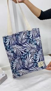 Carravelle Tote Bag Kanvas Premium Motif Floral/Abstrak Warna-Warni - Tas Wanita Tahan Lama