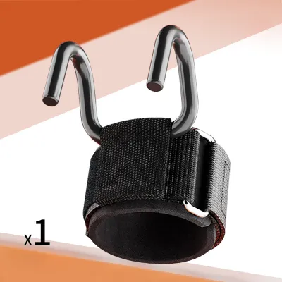 1/2pcs Lifting Hook Wrist Strap Hand Grip Support Hand-Bar Wrist Strap Fitness Hook Weight Strap Pull-Ups Power Lifting Gloves