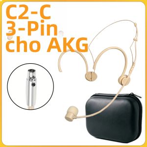 Tai Nghe Có Thể Gập Lại Đeo Đầu Micro Tụ Điện Đơn Hướng Có Dây 3Pin/4Pin TA4F 3.5mm Dành Cho Shure Sennheiser AKG Wireless Bodypack