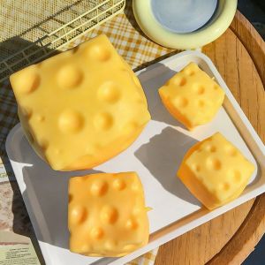 Giant Shapeable Cheese Squishy Toy Extra Large Squeeze Ball Slow Rebound Fidget Vent Toy Stress Relief Gift