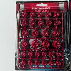 น็อตแต่งฝาครอบ ฝาครอบน็อตสี ทนต่อการสึกหรอและทน พลาสติก ABS + ชุบด้วยไฟฟ้า รถจักรยานยนต์ ใน 1 ชุดมีอยู่ 30 ตัว