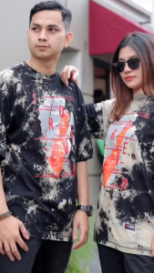 KAOS OVERSIZE LENGAN PENDEK BAJU KAOS COUPLE WASHING DETAIL FOREVER CLOTH BELI 4 GRATIS 1 ACAK