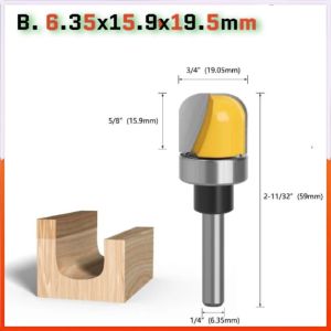 Mata profil router Mangkuk Bowl and Tray Shank 1/4