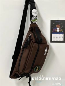 กระเป๋าคาดหน้าอกแบบลำลองสำหรับผู้ชายและผู้หญิง กระเป๋าสะพายข้างแบบสะพายข้างแบบลำลองสำหรับปีนเขาและขี่จักรยาน กระเป๋าคาดหน้าอกแบบมีซิป ขนาดเล็ก วัสดุโพลีเอสเตอร์