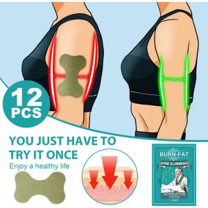 Arm Slimming Moxibustion Patch Herbal Thin Arm Patch Fat Burning Detox Weight Loss Stickers Fast Effective Fat Burner 12PCS/1SET