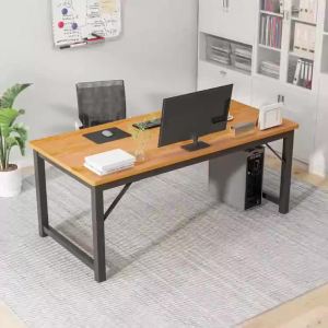 VG เสริมแรง โต๊ะคอมพิวเตอร์ 140X60CM โต๊ะทำงาน โต๊ะคอม วัสดุทำจากโครงเหล็ก โต๊ะเขียนหนังสือ ไม้โต๊ะทำงานถูกๆ โต๊ะทำงานไม้