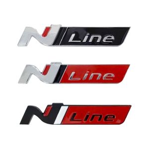 NLine emblem N logo Rear trunk badge Fender side sticker for Hyundai ELANTRA SONATA Tucson i10 i20 i30 N Line sign Car decoration