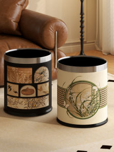 Vintage Design Home Trash Can Large Capacity Dual Bin