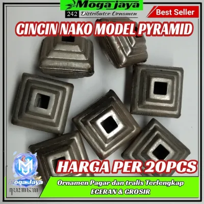 20 pcs cincin nako pyramid ornamen pintu tralis