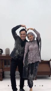Set Couple Kia Atasan Blouse Kemeja Batik Kondangan Lamaran Kekinian