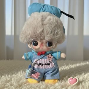 Modern Dimoo Plush Vinyl Donald Duck Clothing Set with Overalls for 10cm Doll Boys And Girls Universal Fashion Playwear