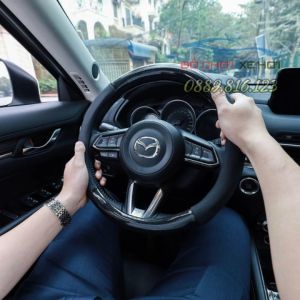 Bọc vô lăng cacbon kèm logo Hãng Cao cấp