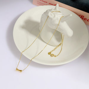 Dây Chuyền Xương Đòn Phong Cách Instagram Mạ Vàng 14K Bạc Nguyên Chất S925 Vòng Cổ Thắt Nơ