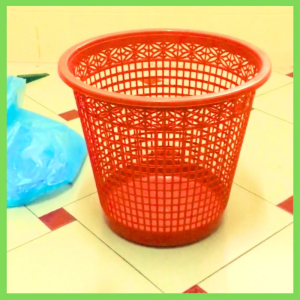 Bakul Sampah Plastik Basket Bin Dustbin Office Plastic Waste Paper Basket Bin