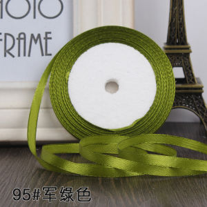 Hot 6mm (22 Meters) Dark Purple Silk Satin Organza Polyester Ribbon for Sewing Wedding Party Handmade Decor Webbing Gift Packing