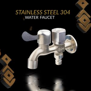 RKG Kran Cabang Indoor Double Faucet Stainless SUS 304 Anti Karat