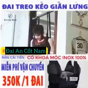 Đai Treo Xà Đơn Giúp Kéo Giãn Cột Sống Lưng Cải Thiện Thoát Vị Đĩa Đệm