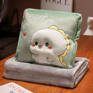 Warm Hand Pillow Blanket Two-In-One Office Nap Hand Insert Car Pillow Three-In-One Square Plush Cartoon Modern Style Pillow Cover