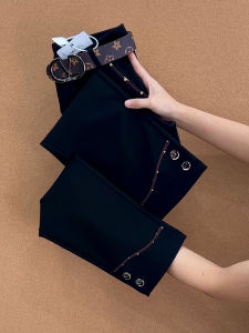 Quần Ống Đứng Màu Đen Thường Ngày Cho Nữ Quần Dài Đến Mắt Cá Chân Quần Dài Ống Thẳng Quần Dài Thoải Mái Quần Dài Mùa Thu