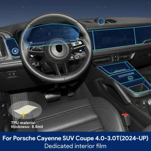 Car Interior TPU Protector Anti-scratch Film For Porsche Cayenne SUV Coupe 4.0T 3.0T 2024-25 Auto Protective Sticker Accessories