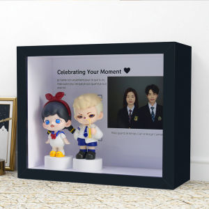 Giá Trưng Bày Đồ Chơi Acrylic Chống Bụi Hình Khung Trang Trí Nhà Hình Chữ Nhật Đơn Giản Hiện Đại Bằng Gỗ Dày