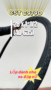 Lốp CST 28 x 1*1/2 (40-635) C979D cao cấp cho xe đạp cổ hàng cao cấp chống trơn trượt
