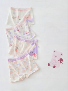 batubatu | Antibacterial Anti-Mite Girls Cotton Underwear 4 Corners
