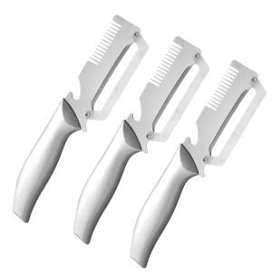 Dao Gọt Rau Củ Đa Năng 3 Trong 1 Bằng Thép Không Gỉ Dụng Cụ Nhà Bếp Đa Chức Năng Để Cắt Hoa Quả Và Rau Củ Phụ Kiện Nhà Bếp Thân Thiện Với Môi Trường