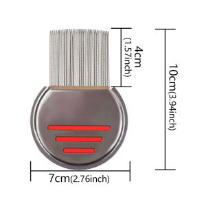 1PCS Stainless Steel Metal Teeth Lice Comb Remove Nits Free Rid Headlice Metal Toothed With Handle For Pet Tool Dust Removal