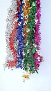 Murah!! (1Pcs) Slinger Natal Snowman Uk 9cm x 2m slinger natal hiasan dekorasi slinger tinsel rumbai