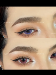 Eyeshare Softlens 1 Pasang Lensa Kontak Ungu Provence Seri Doll Eyes 14.5mm Lensa Kontak Manis dan Lucu