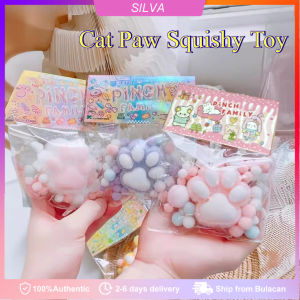 Cat Squishy Toy Kawaii Plush Cat Paw Stress Relief Squeeze Toy Mini Squishy Toys Toys Squishy