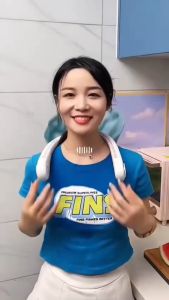 Quạt mini đeo cổ không cánh sạc usb tiện lợi quạt tích điện dáng thể thao quạt quàng cổ không cánh