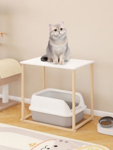 Modern Simplicity Cat Litter Box Stand Pet Supplies Shelf Empty Underway Staircase Balcony Cat Toilet Shelf Customizable