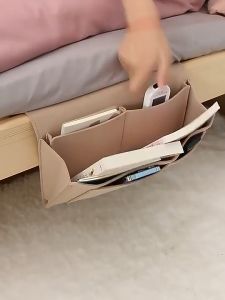 Bedside Storage Bag Hanging Sofa Bed Side Organizer Bag Space-Saving Remote Control Book Storage Bedside Storage Bag