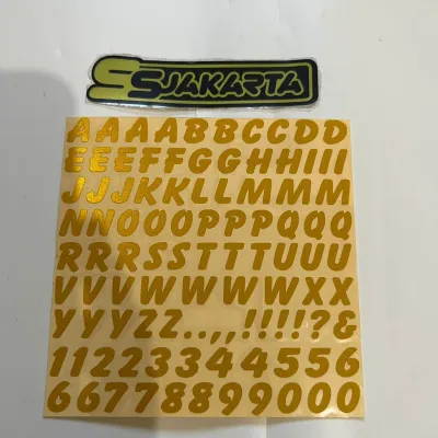 STIKER STICKER ABJAD ANGKA HURUF SET CUTTING