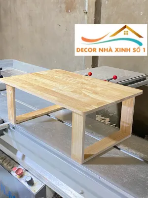 Bàn bệt kiểu nhật gỗ cao su tự nhiên nhập khẩu bền bỉ chắc chắc