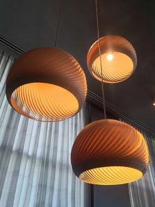 ZHUMUCHUANSHUO | Scandinavian Style Wabi Sabi Wooden Round Rotatable Creative Artistic Chandelier