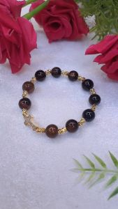 [Quà Tặng Ý Nghĩa] Vòng Tay Lắc Tay Mân Côi Đá Tư Nhiên Phối Titan Vàng | Vật Thánh Công Giáo