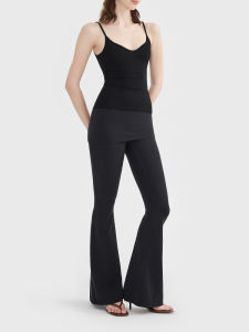 Primecore High Waist Bell Bottom Yoga Pants Womens Elastic Tight Pilates Sports Tight Training Pants Casual Long Pants