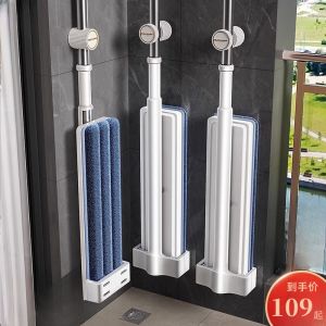 2024 New Hand-Free Wash Flat Mop Home Use Cleaning Tool Lazy Persons Magic Wiping Cloth Durable Stainless Steel Pole