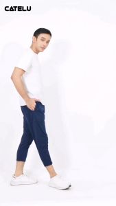 CATELU Celana Training 7/8 Navy - Trackpants Deva