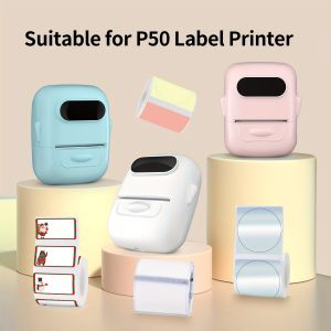 P50 Mini Label Machine Portable Wireless Thermal Label Printer Suitable for 12-50mm Width Colorful Thermal Paper