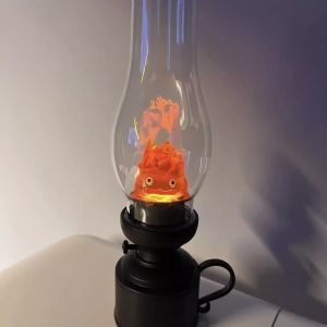 Creative Ins Style Bedside Lamp Oil Candle Sleep Aid Night Light Bedroom Decorative Accessories Dim Flame Atmosphere Lamp