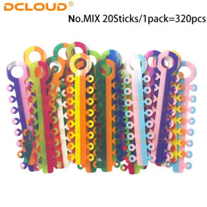1Box Tow-Colors Dental Orthodontic Elastic Ligature Ties Rubber Bands for Brackets Teeth Braces Dentist Ortho Treatment Material