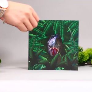 UMI 3D Dinosaur Funny Surprise Pop-Up Handmade Greeting Cards For Birthday New Year Postcards With Envelope