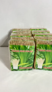 GB - A005 - TUSUK GIGI BAMBOO TABUNG ISI -+ 70PCS / TUSUKAN BUAH SERBAGUNA 809-3